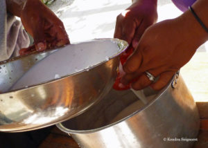 Making coconut oil in Guyana