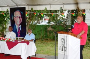 His Excellency Donald Ramotar delivering the lecture on ‘The life and work of the late