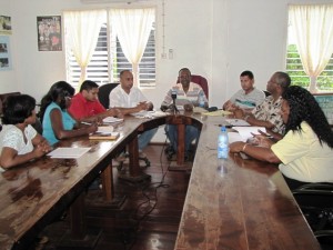 Minister of Local Government and Regional Development Ganga Persaud at the meeting with