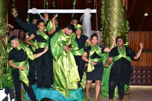 A theatrical performance at the launch ceremony of the National Theatre Art School