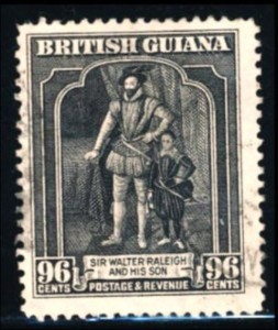 British Guiana (1934) Sir Walter Raleigh and his son 