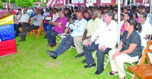 A section of the gathering at Red House for the reflection on the life of late Venezuelan President Hugo Chávez