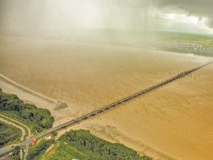 Wonderful view of the Demerara Harbour Bridge