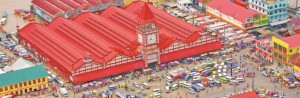 Spectacular shot of Stabroek Market