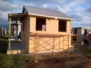 One of the houses built by the volunteers