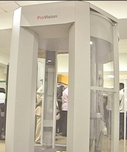 The pro-vision body scanner that was installed at the CJIA to boost security at the facility