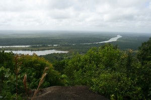 View from Awarmie mountain, Rupununi river