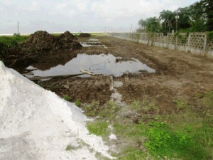 Photo showing the commencement of the land preparation process