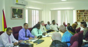 Natural Resources Minister Robert Persaud meeting with stakeholders in Guyana's gold sector  