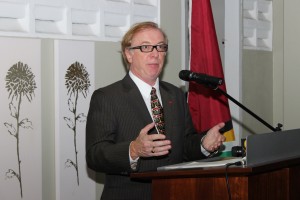 Canadian High Commissioner David Devine reflects on the many investments made in the health sector at a reception at his residence on Tuesday evening