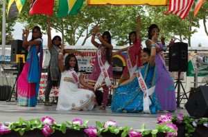 ICF's Arrival Day beauty pageant contestants display their dancing talent during a cultural presentation in the US