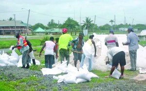 The Public Works Ministry on Wednesday continued preparations in anticipation of more high tides expected to begin on May 22, as the European Union announced expert assistance to help Guyana find solutions to the overtopping that the tides bring