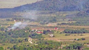 View of Aranaputa village centre from the nature trail