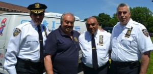 Rotary President Joe Iaboni with Commanding Chief James Secreto and Commanding Officers of Queens South