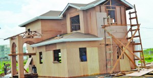 A model of the Housing Ministry’s new home under construction as building expo nears