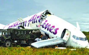 The CAL aircraft after the crash