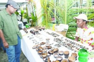 Coconut products on display at the expo hosted by the New Guyana Marketing Corporation