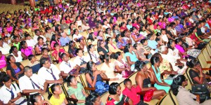  A section of the audience at the National Cultural Centre in Georgetown