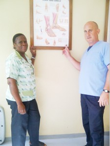 Beverly Nelson and fellow physiotherapist Ernesto Campo Gonzalez