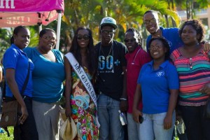 Boyer (third from left) with some members of CYEN Guyana team