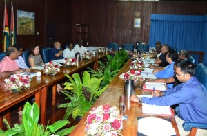 The National Competitiveness Council meeting with President Donald Ramotar at the recent quarterly meeting