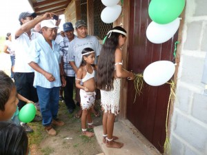 Ceremonial cutting of the ribbon to officially open the doors to the centre