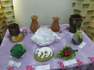 Creative ceramic pieces by students from Cotton Field Secondary and Tutorial High