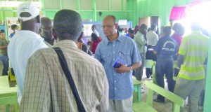 Home Affairs Minister Clement Rohee interacting with members of the various Region Two communities 