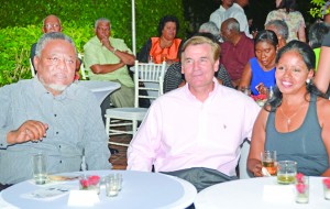 Prime Minister Samuel Hinds, U.S. Ambassador D Brent Hardt and his wife Sasha, enjoy soothing jazz music