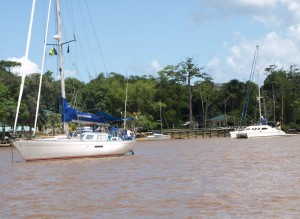 As the fleets sailed up the Essequibo River, they were welcomed in grand style at the Hurakabra River Resort (Hurakabra file photo)