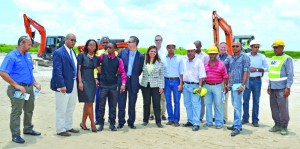 Qualfon officials at the sod turning exercise on Wednesday 