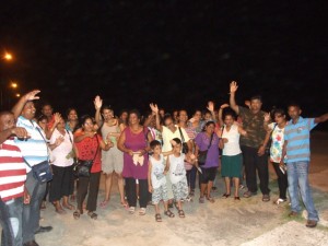 A group of Surinamese tourists in Guyana 