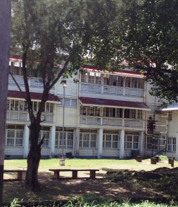 Older section of the school showing classrooms