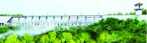 An artist's impression of the Amaila Falls hydropower dam