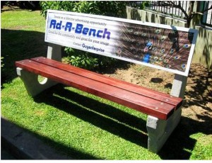 One of the new benches in the National Park