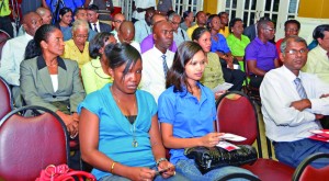 A section of the gathering at the launch of the Credit Info Guyana Inc at the Georgetown Club Last  Friday