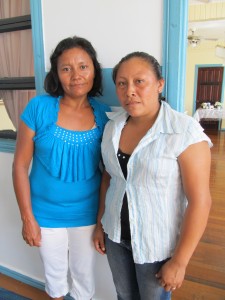 Goretti Louis (left) of Shulinab Women's Group and Veronica Farias from Medicine from Trees