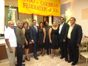 From left Stanley Raj, Jagdesh Mohunlall, Lisa Edoo,  Ralph Tamesh, Sati Sahadeo, Son Son Sonipersaud, Yvonne  Singh, Shamin Ali and Robert Mohamed.