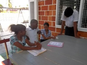 Peer educators discussing pertinent issues affecting youths