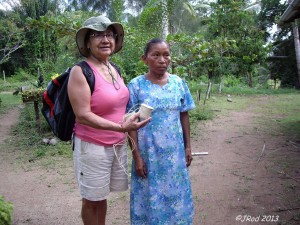 Stephanie (left) and her good friend Elaine who travels over two hours to help distribute toys