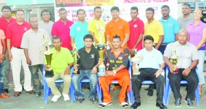 Captains of the confirmed teams and other officials from the Berbice Chamber of Commerce 