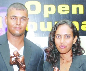 Avinash Persaud (left) and Christine Sukhram are the defending champions of the Men’s and Ladies titles respectively