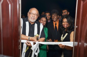 President Donald Ramotar cutting the ribbon to commission the Jagan’s Dental Centre on Lamaha and Light streets, Georgetown