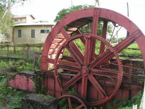 Christianburg Water Wheel. Installed in 1855 to facilitate the operations of a saw mill owned and operated by John Dalgleish Patterson