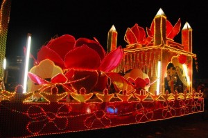 The Beharry company float in a recent past motorcade