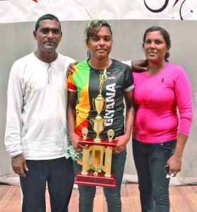 Naomi Singh’s parents were on hand to witness the race and subsequent presentation ceremony