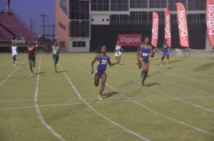 Jevina Sampson was easily dominant in the field, in the Under-16 sprints