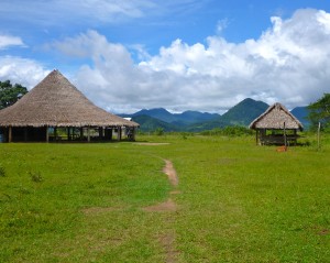 Main benab (left) where all community meetings are held