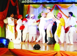 A scene from the play “Dancing Bells of Rekha”, which was written and directed by a Guyanese, was staged in New York with a Guyanese-American cast to a packed audience over the weekend
