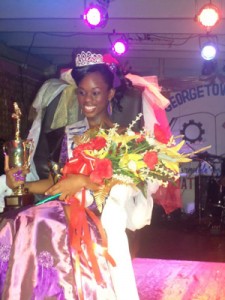 Miss Hahdiel Jedidah Harry moments after being crowned Miss NGSS 2013